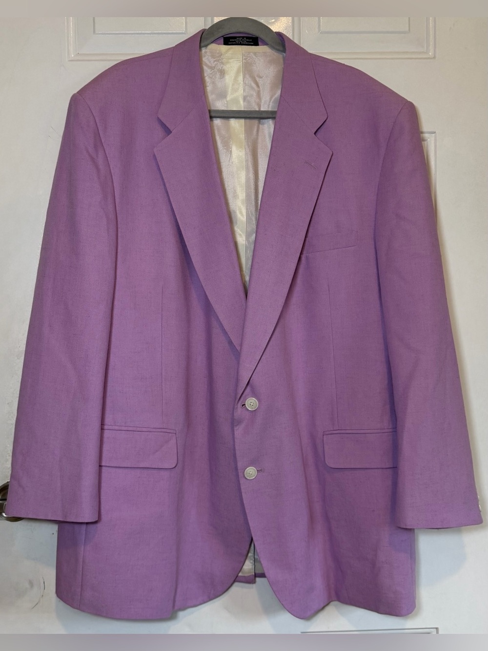 Linen Lites Size 48 Light Purple 2-Button Sport Coat Blazer Men’s Lightweight